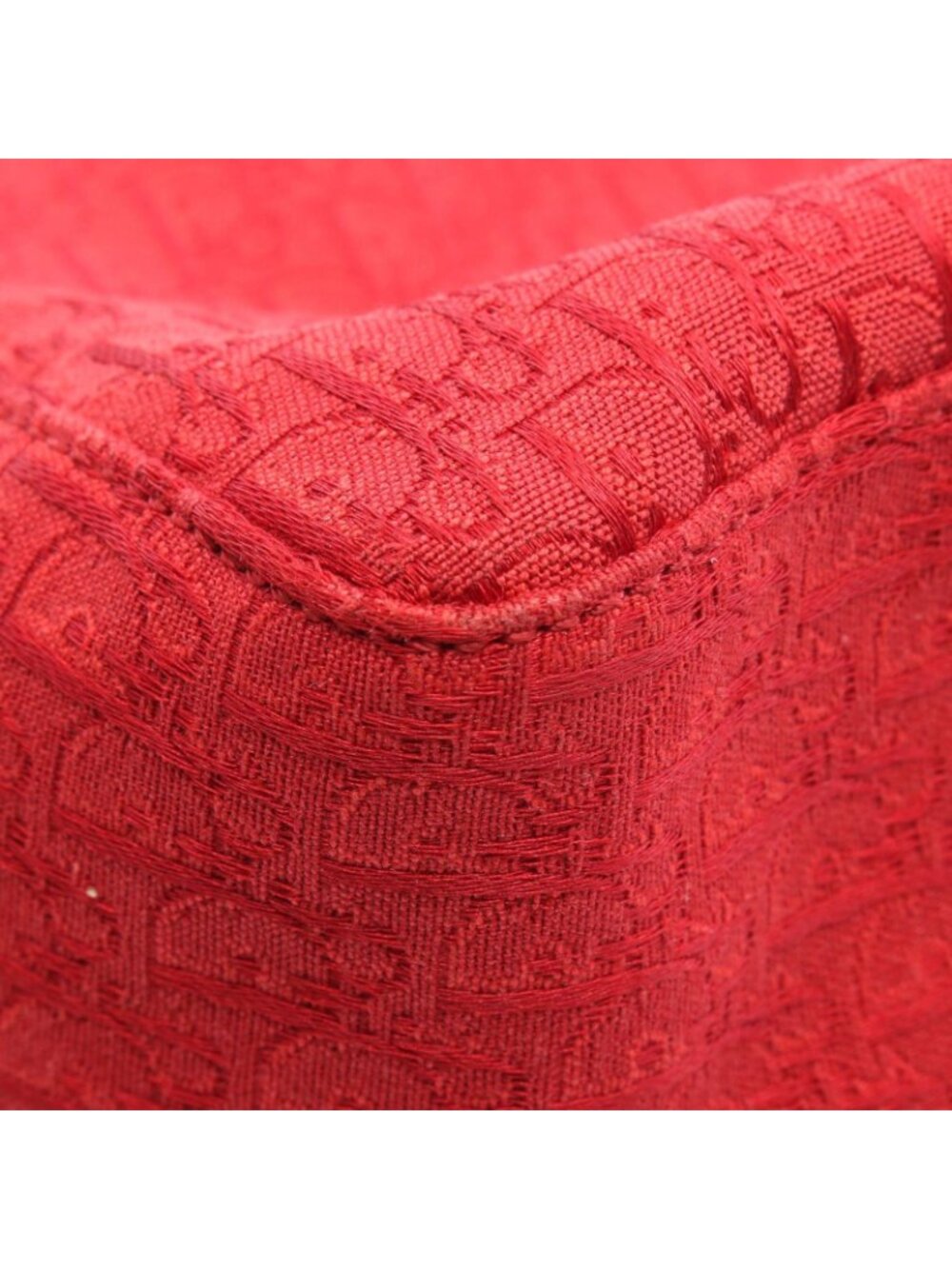 ★SOLD★ Dior Tote Trotter Red Canvas Leather - Picture 7 of 11